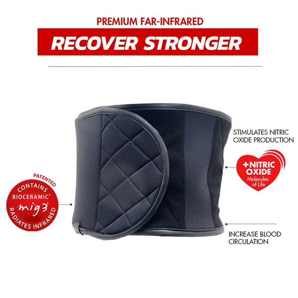 Invel® Therapeutic Recovery Abs and Lower Back Support with Bioceramic  MIG3® Far-Infrared Technology