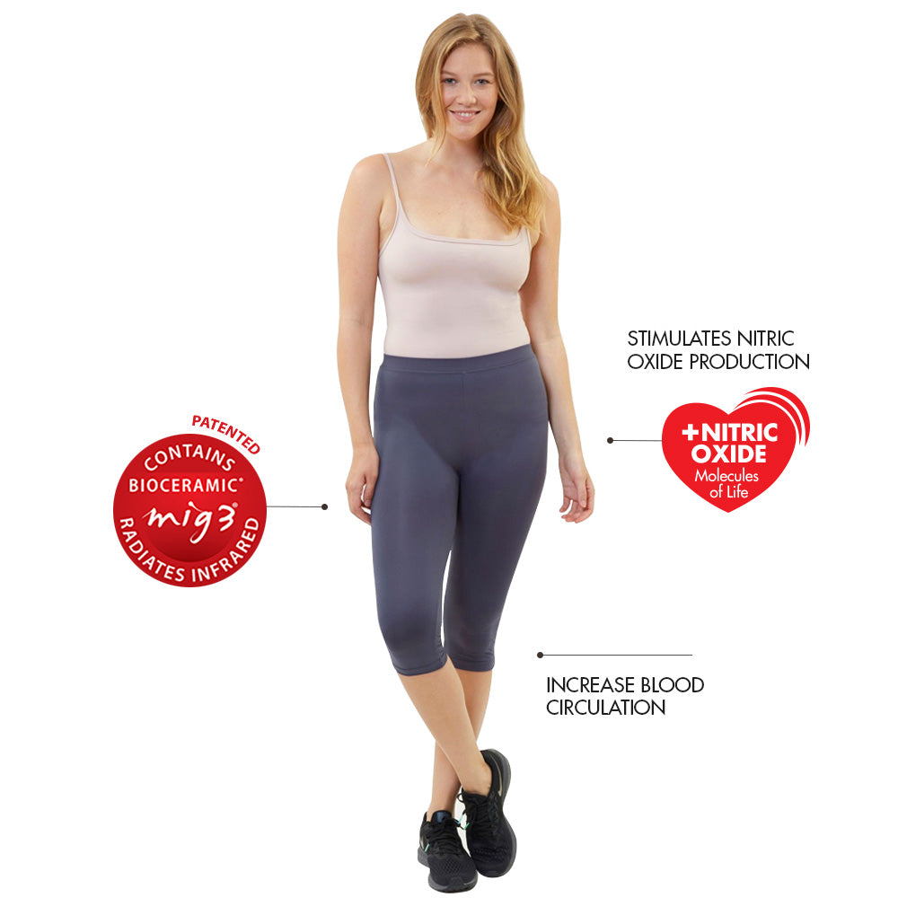 Invel Therapeutic Recovery Women's Capri with Bioceramic MIG3 Far-Infrared Technology - Cellulite Treatment - Invel North America