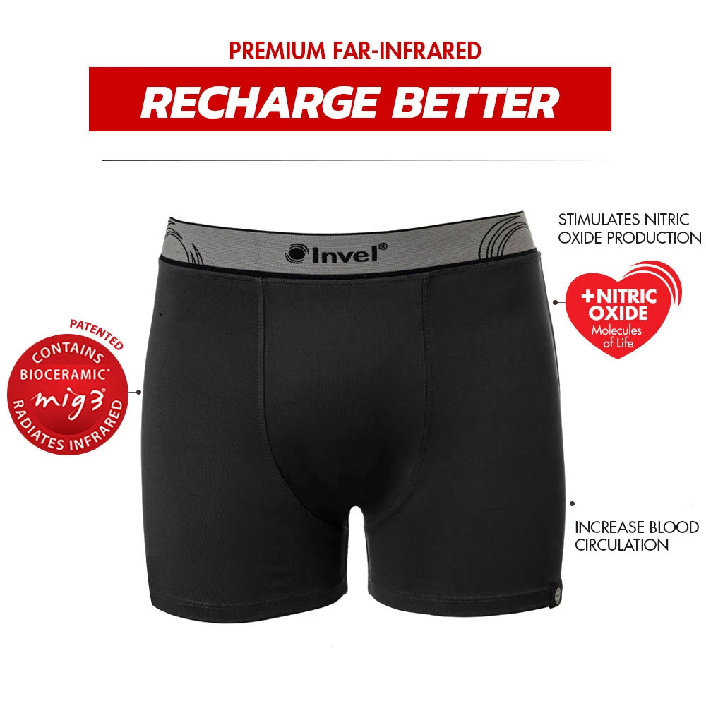 Men's Therapeutic Performance Boxers with Invel MIG3® Bioceramic Far-Infrared Technology - Invel North America