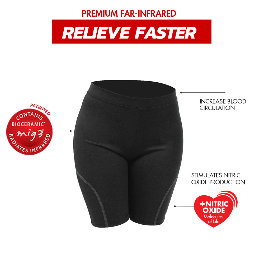 Far-Infrared Shorts – Far Infrared Intelligent Touch Compression Shorts – Women’s Infrared Activewear - Invel North America