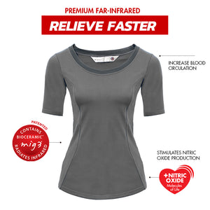 Invel® Therapeutic Fem Short Sleeve OTI Shirt Whith Bioceramic MIG3® Far-Infrared Technology - Invel North America