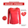 Invel® Therapeutic Recover V Neck Women's Long Sleeve Shirt with Bioceramic MIG3® Far-Infrared Technology - Invel North America