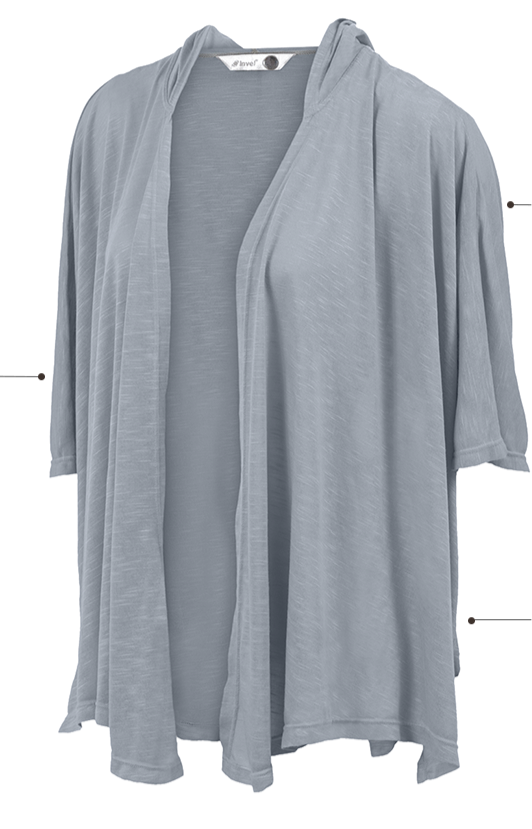 Far-Infrared Cardigan - Far-Infrared Short-Sleeve Hood Cardigan – Women’s - Invel North America