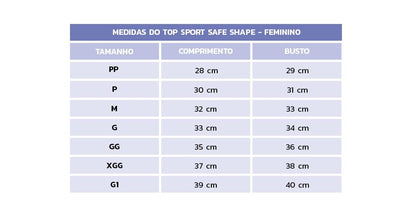 Top Invel® Active Sport Safe Shape - Feminino - Invel North America