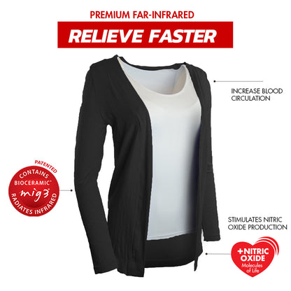 Far-Infrared Office Cardigan – Long-sleeve Women’s Infrared Cardigan - Invel North America