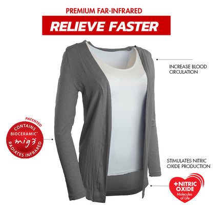 Far-Infrared Office Cardigan – Long-sleeve Women’s Infrared Cardigan - Invel North America