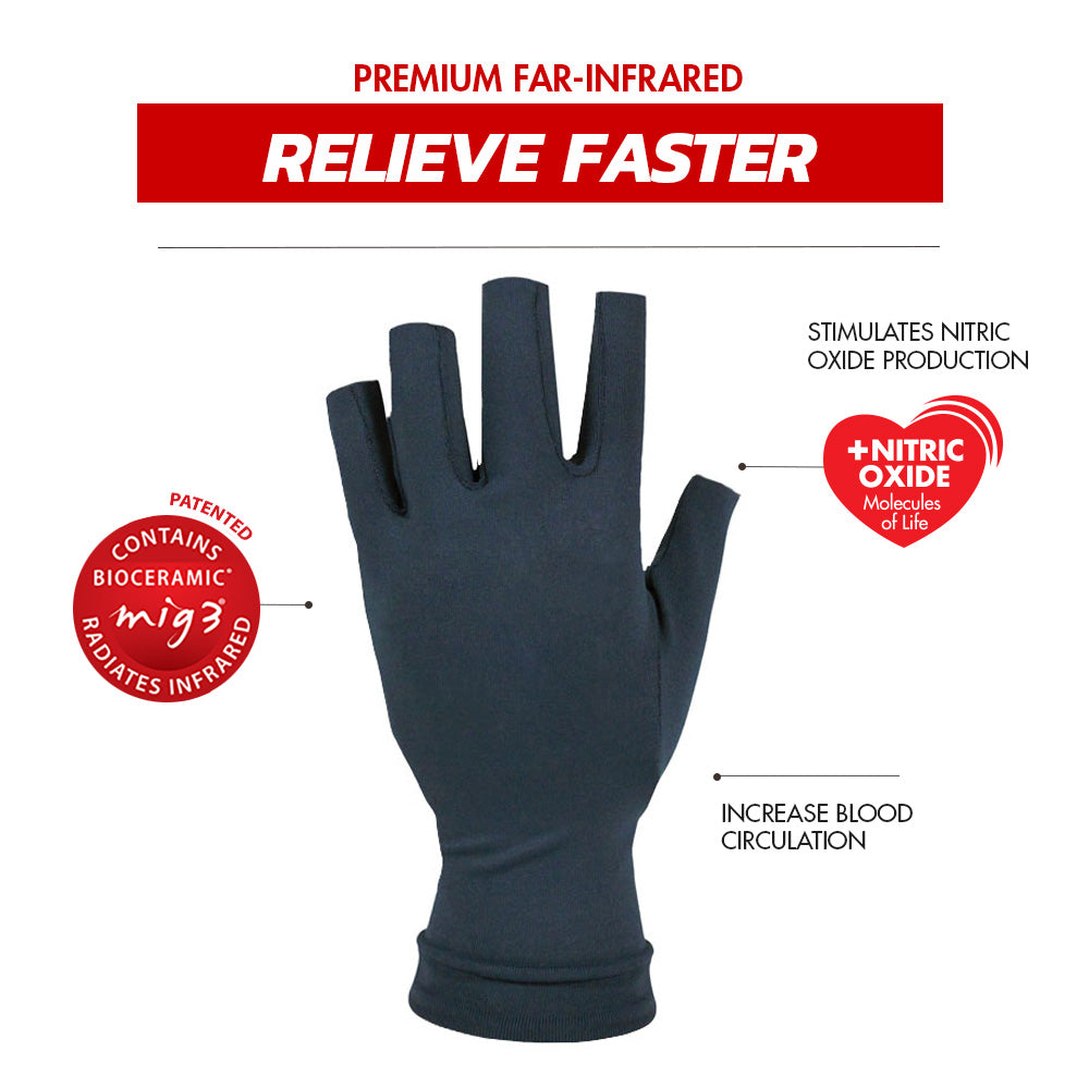 Invel® Therapeutic Relief Finger OTI Gloves with Bioceramic MIG3® Far-Infrared Technology - Invel North America