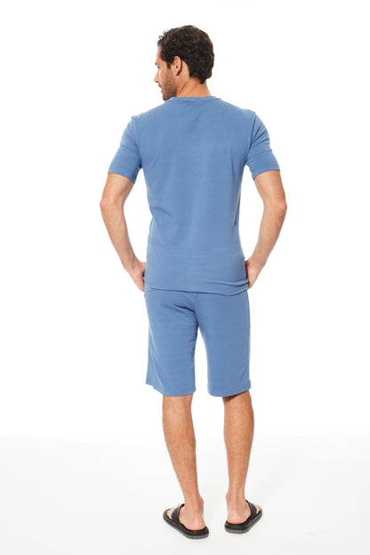 Far-Infrared Pajama Top – Men's Far-Infrared Sleepwear – Short-Sleeve Infrared Sleeping Shirt - Invel North America
