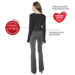 Invel® Therapeutic Lace-Up Top – Women’s Long-Sleeve Classic "Barroco" Blouse with Bioceramic MIG3® Far-Infrared Technology - Invel North America