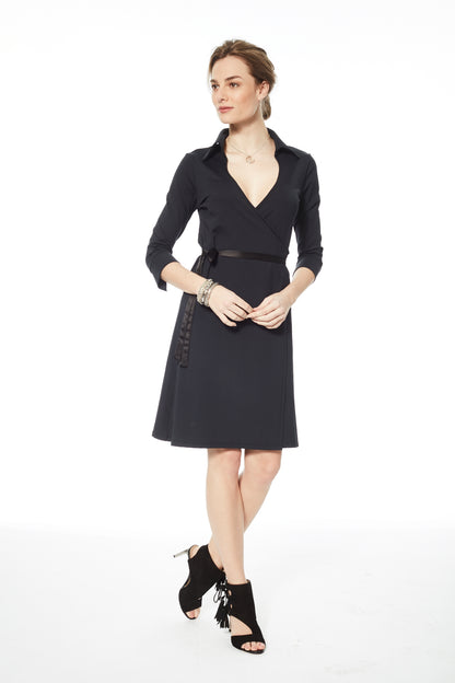 Women's Infrared long sleeves Wrap Dress - Invel North America