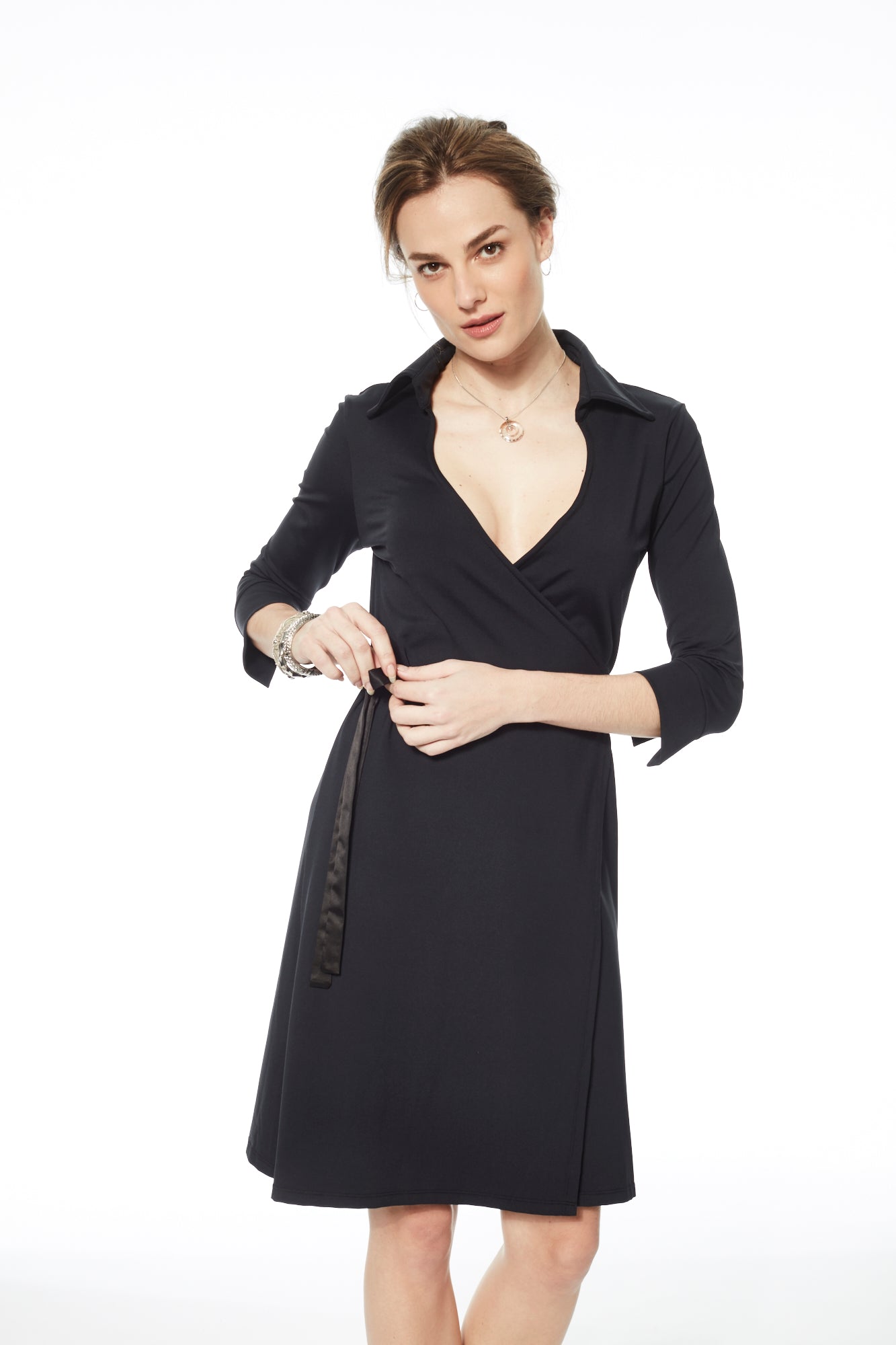 Women's Infrared long sleeves Wrap Dress - Invel North America