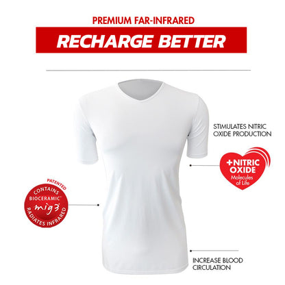 Invel® Therapeutic Men's Basic V-Neck Shirt with Bioceramic MIG3® Far-Infrared Technology - Invel North America