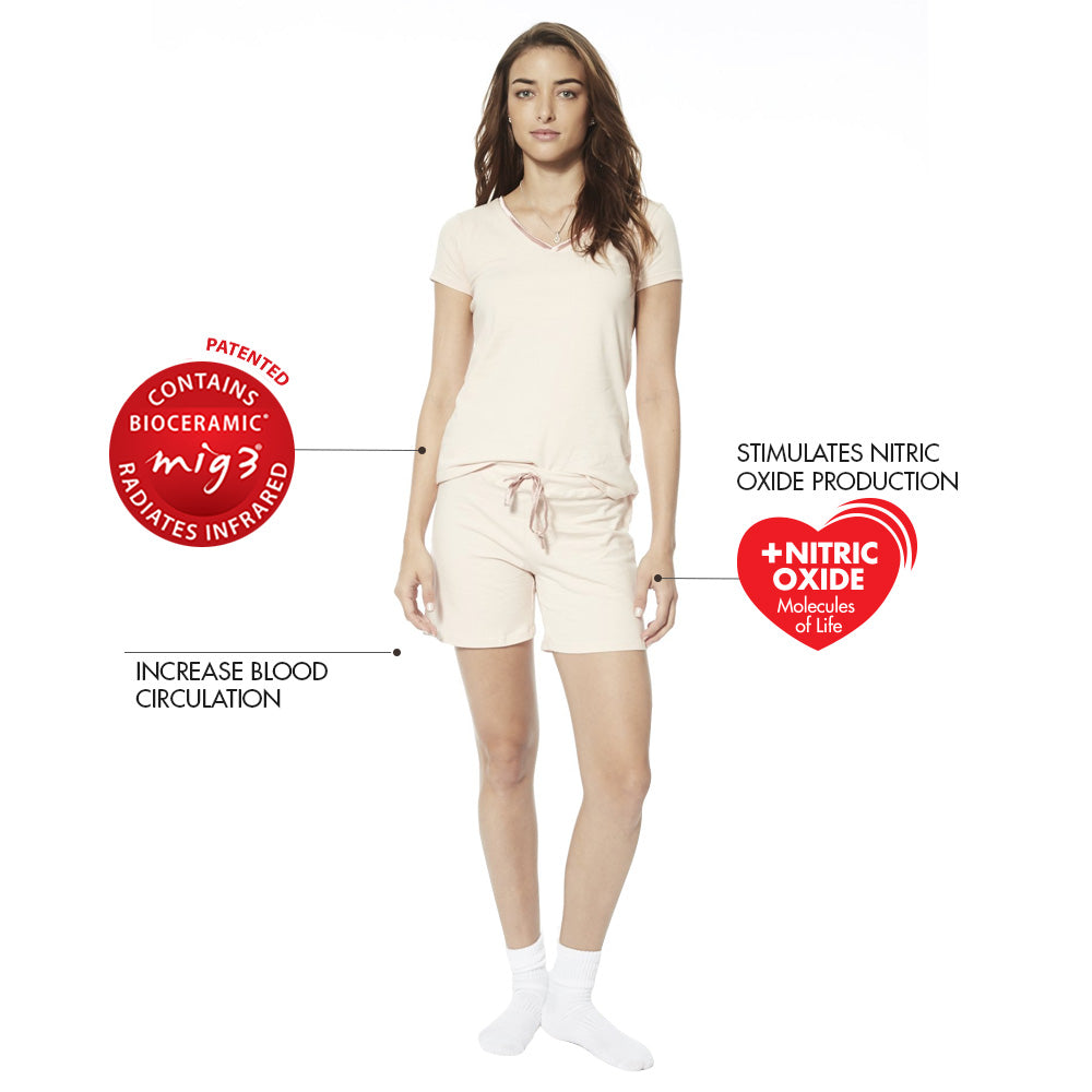 Invel® Therapeutic Recharge Sleepwear Shorts with Bioceramic MIG3®  Far-Infrared Technology